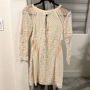 Madison Marcus - Off-white lace shift dress